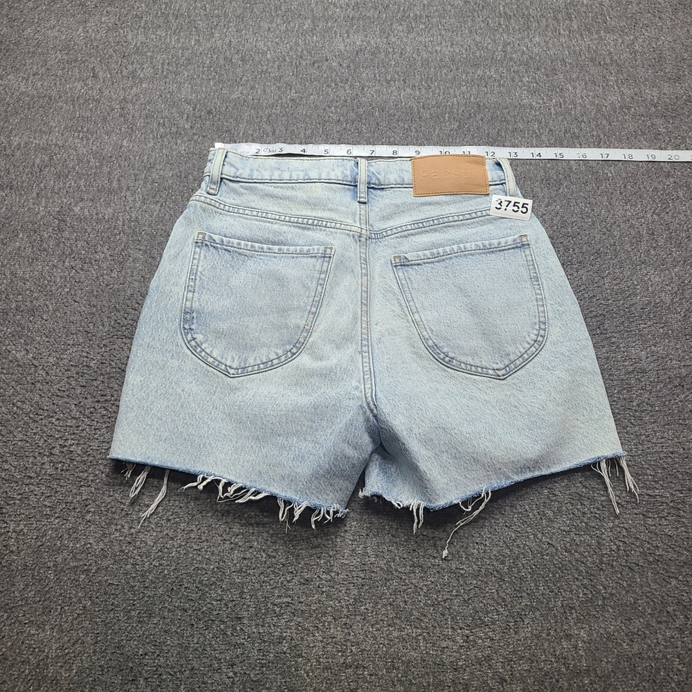 PacSun Denim Shorts Womens 24 Light Blue Excellent Curve 90s Girlfriend Raw Hem - Picture 9 of 9